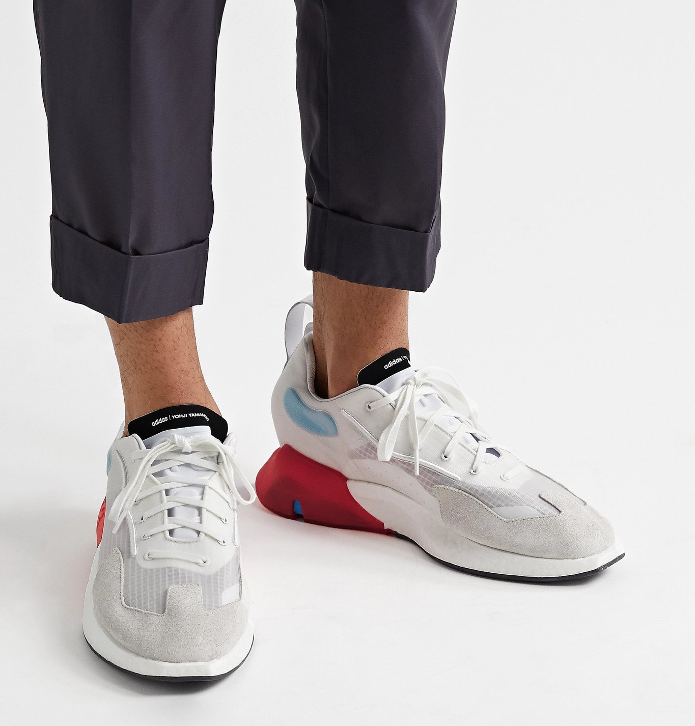Y-3 - Orisan Suede and Leather-Trimmed Ripstop Sneakers - White Y-3
