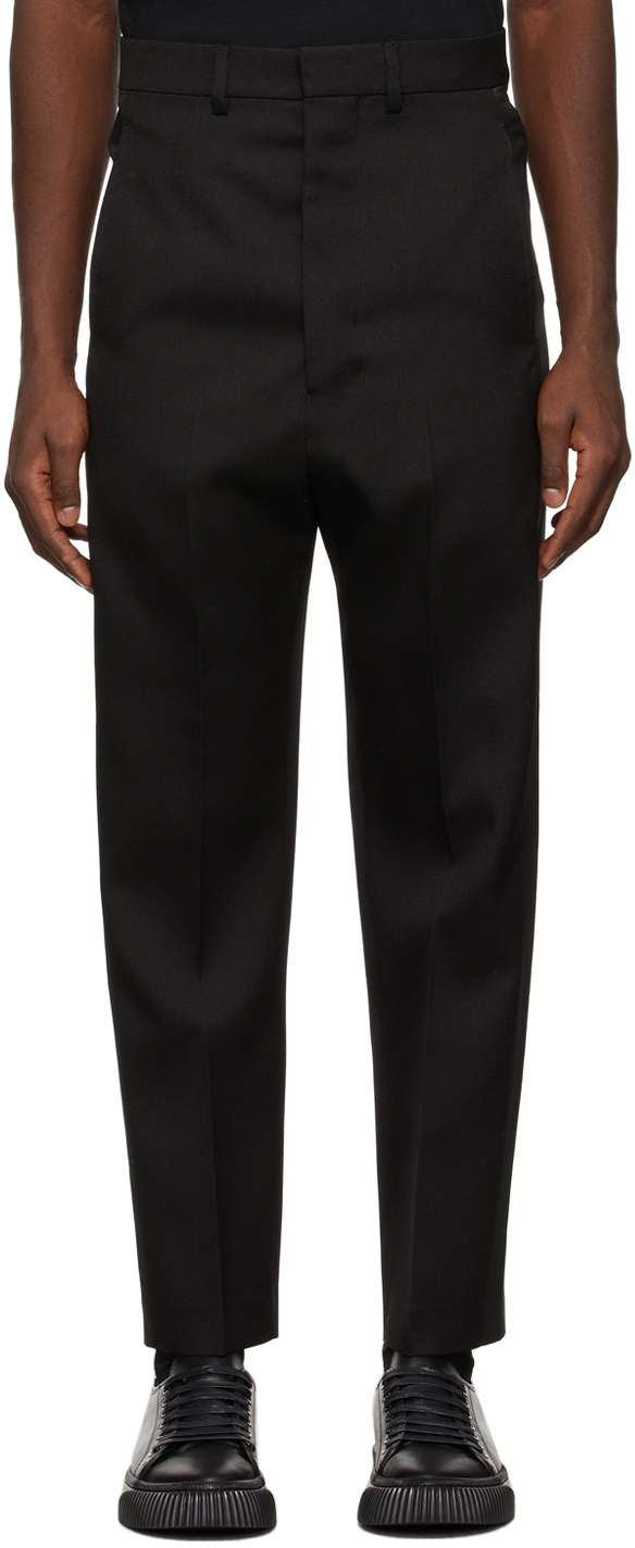 AMI Alexandre Mattiussi Black Smoking Trousers AMI Alexandre Mattiussi