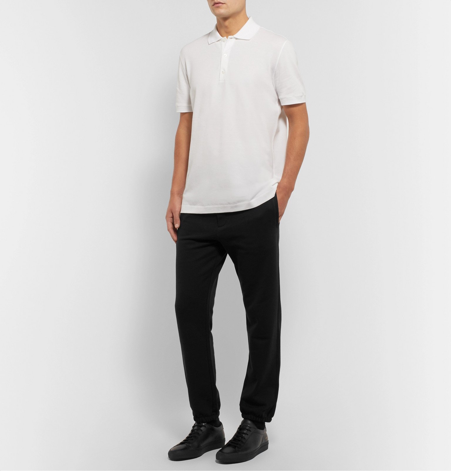 The Row Olin Cotton Jersey Sweatpants Black The Row