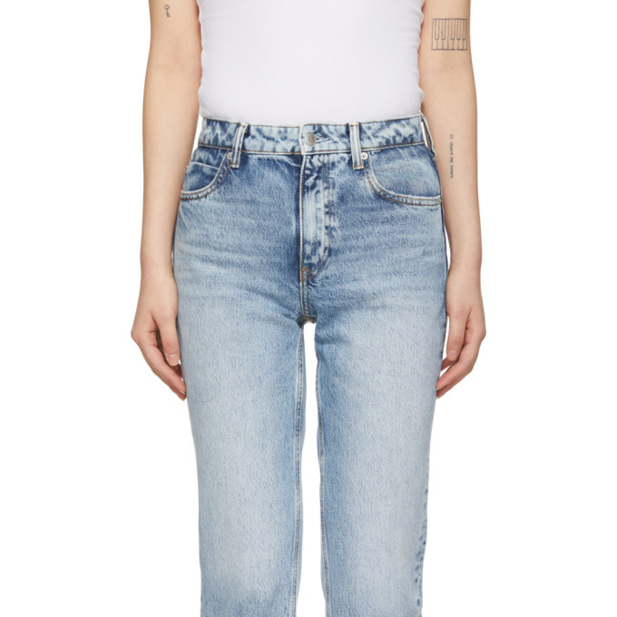 Alexander Wang Blue Cult Zip Jeans 