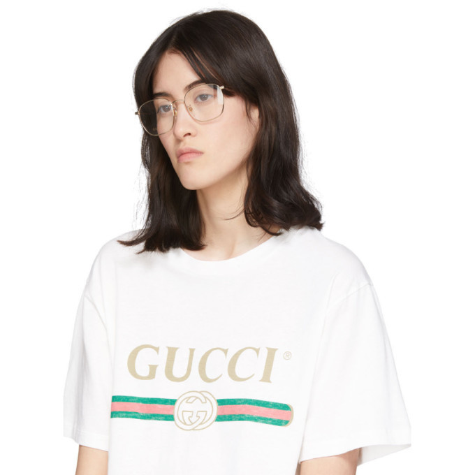 gucci gold square glasses