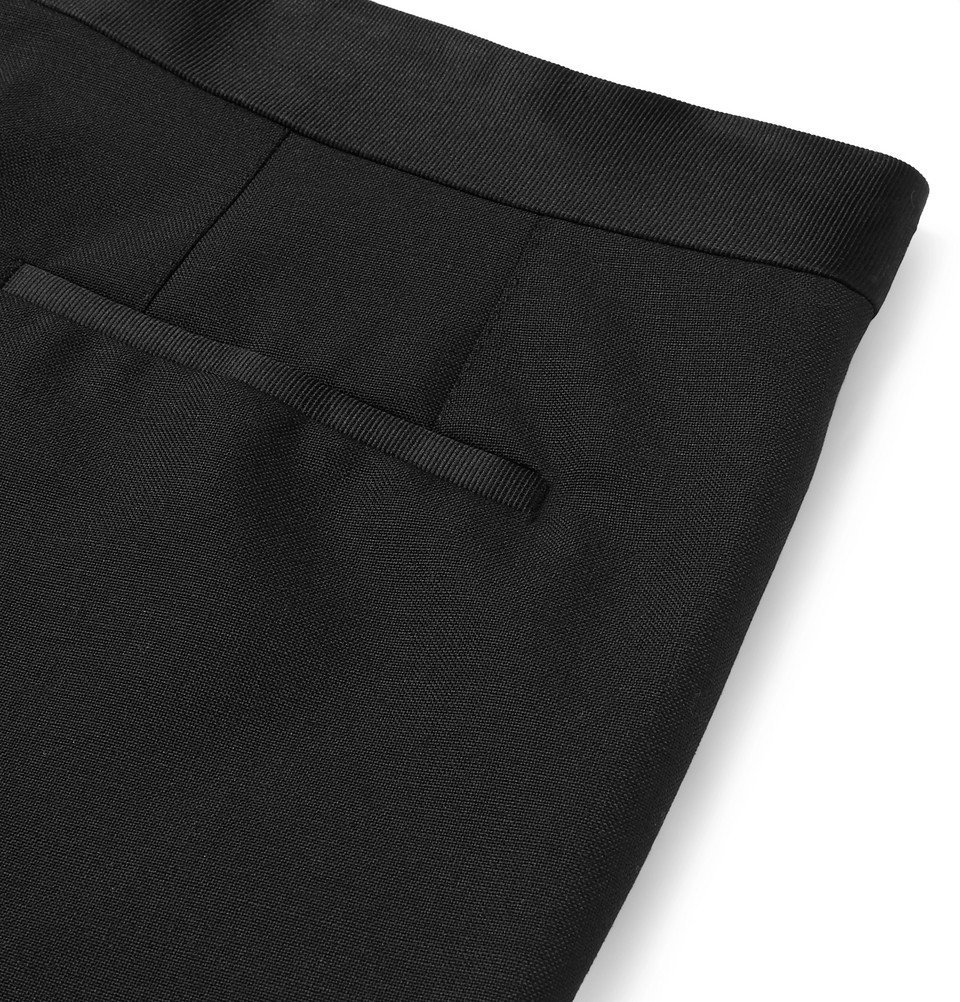 Berluti - Black Slim-Fit Wool Tuxedo Trousers - Men - Black Berluti