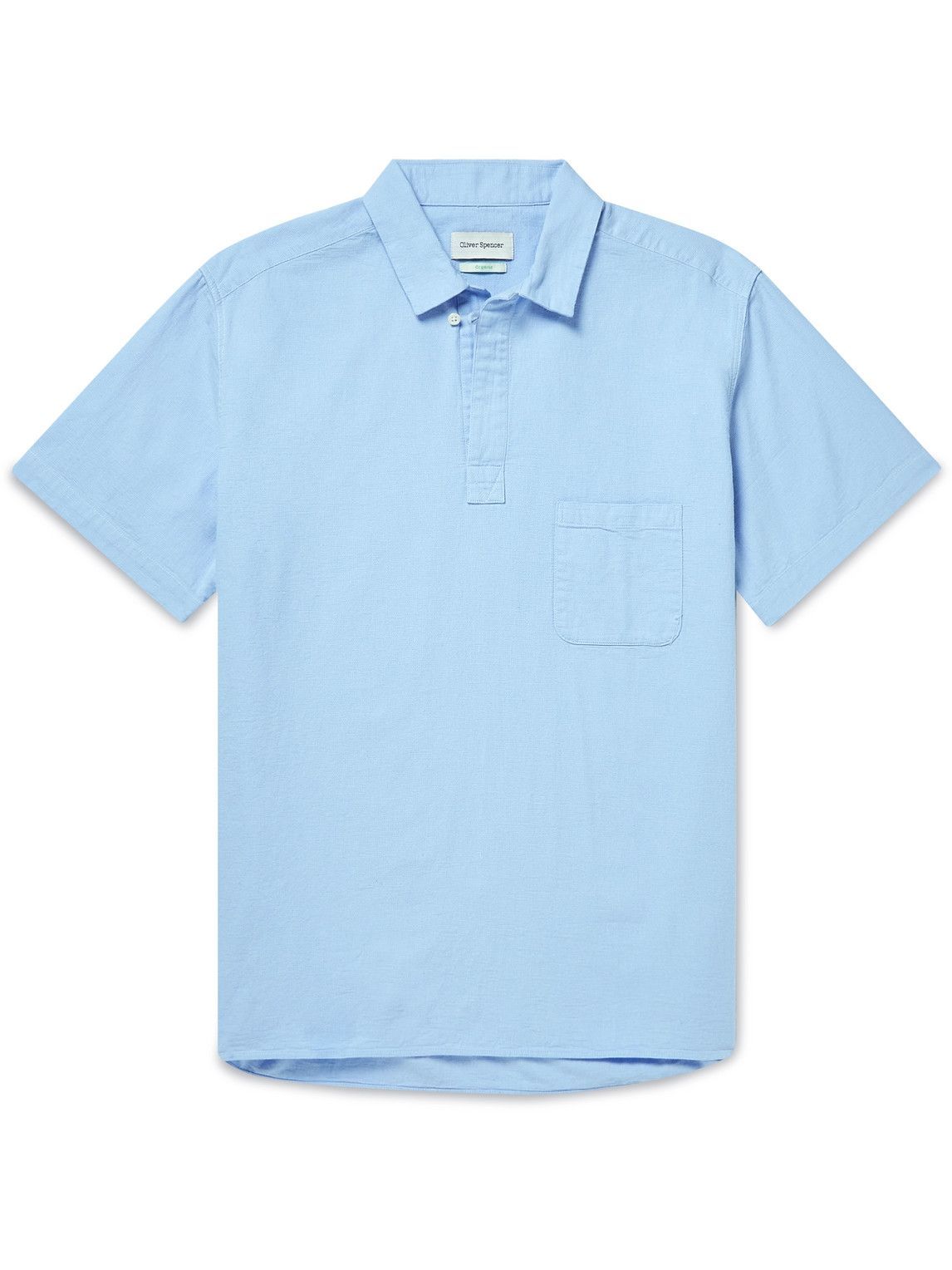 Oliver Spencer - Organic Cotton-Piqué Polo Shirt - Blue