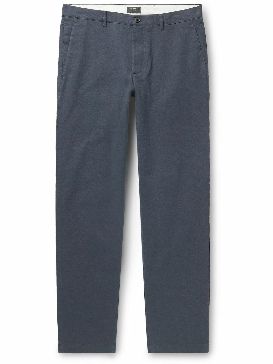 Club Monaco - Connor Straight-Leg Cotton-Blend Trousers - Blue Club Monaco