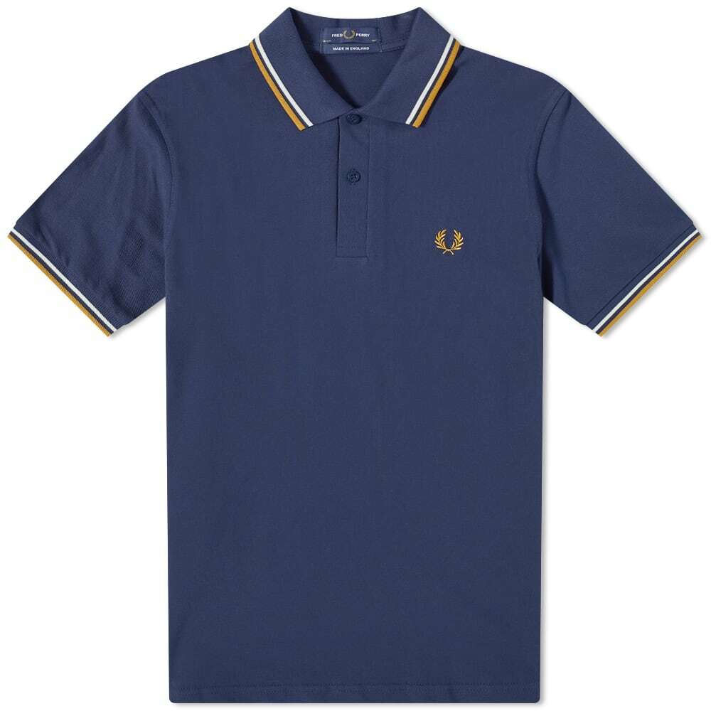 Fred Perry Men's Twin Tipped Polo Shirt in Deep Carbon Fred Perry