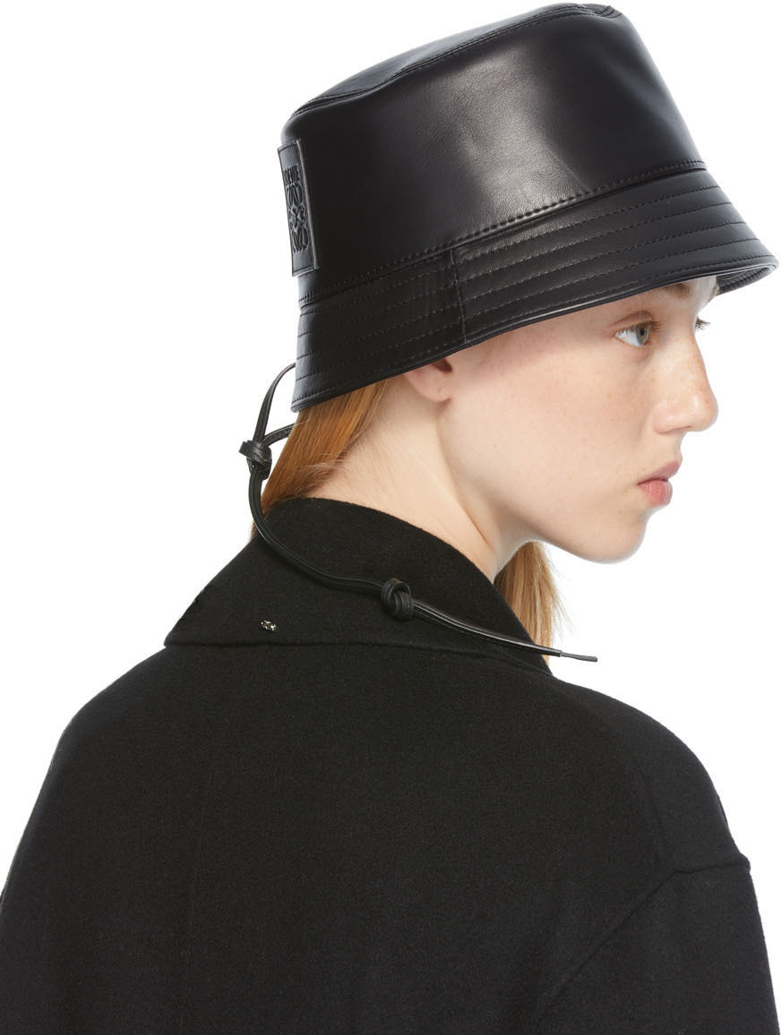 Loewe Black Calfskin Bucket Hat Loewe