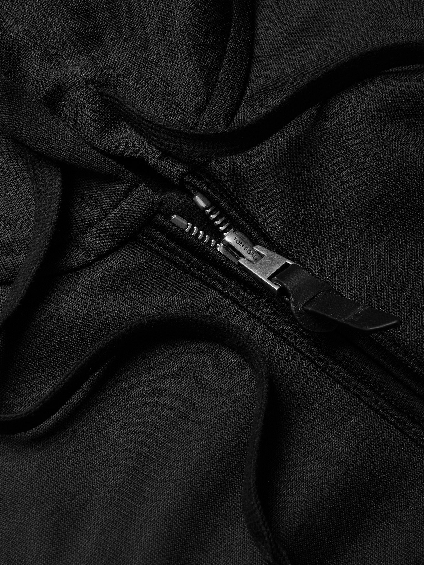 TOM FORD - Tech-Jersey Zip-Up Hoodie - Black - IT 46 TOM FORD