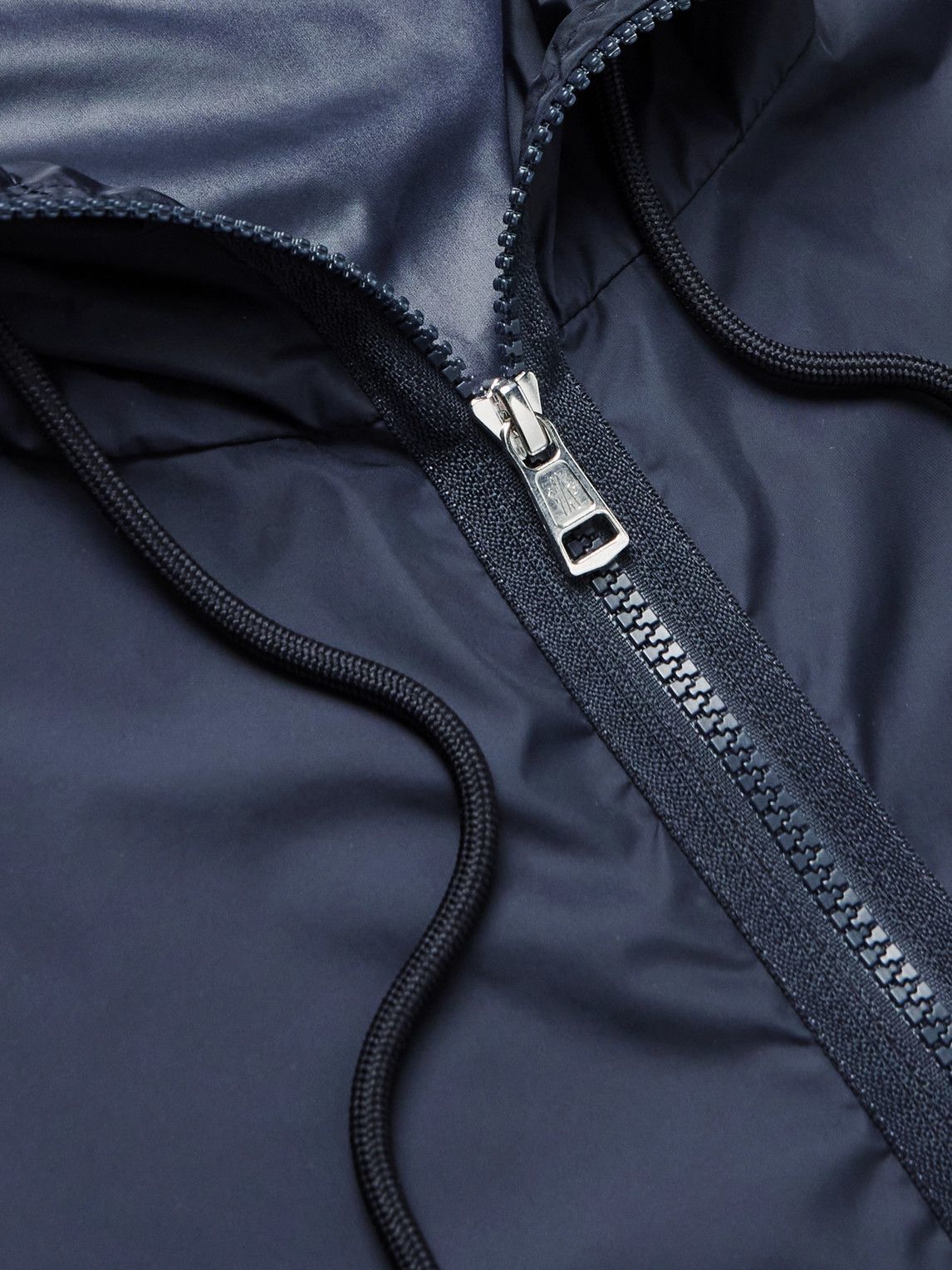 Moncler - Hattab Logo-Appliquéd Shell Hooded Jacket - Blue Moncler