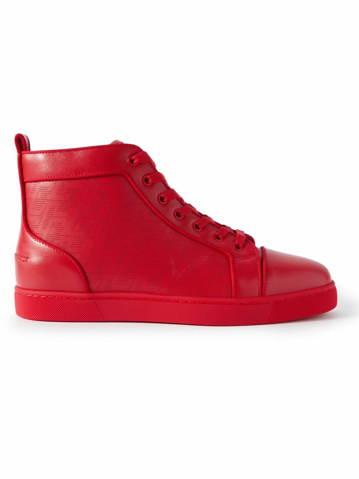 Christian Louboutin - Louis Orlato Logo-Appliquéd Leather High-Top ...