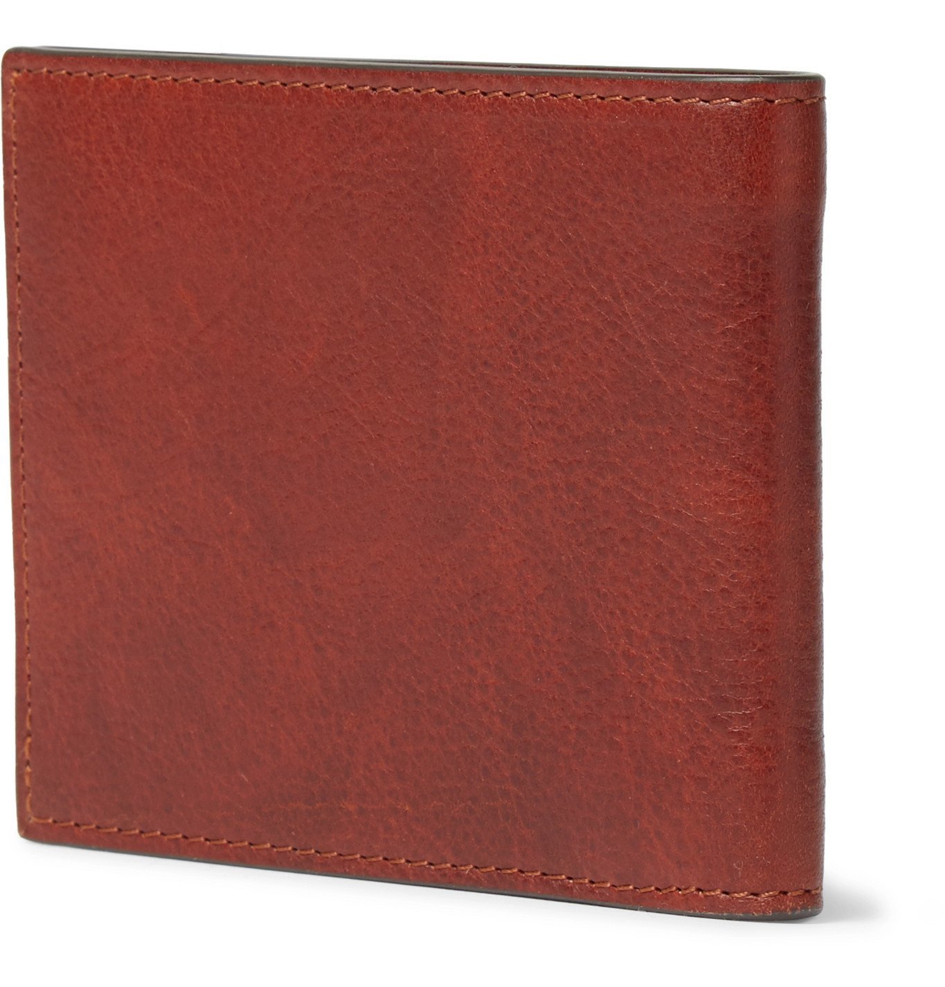 Brunello Cucinelli - Burnished Full-Grain Leather Billfold Wallet ...