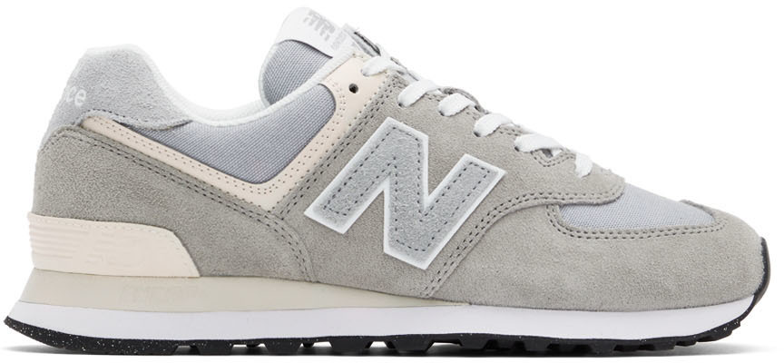 Photo: New Balance Gray 574 Low-Top Sneakers