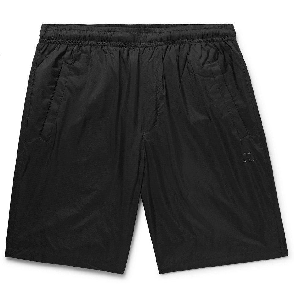 black nylon shorts mens