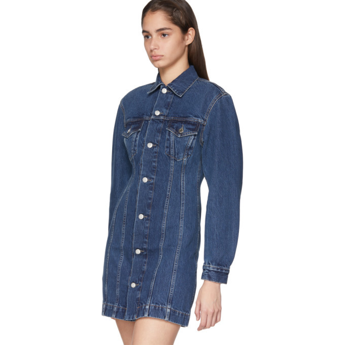 Helmut Lang Blue Femme Trucker Shirt 