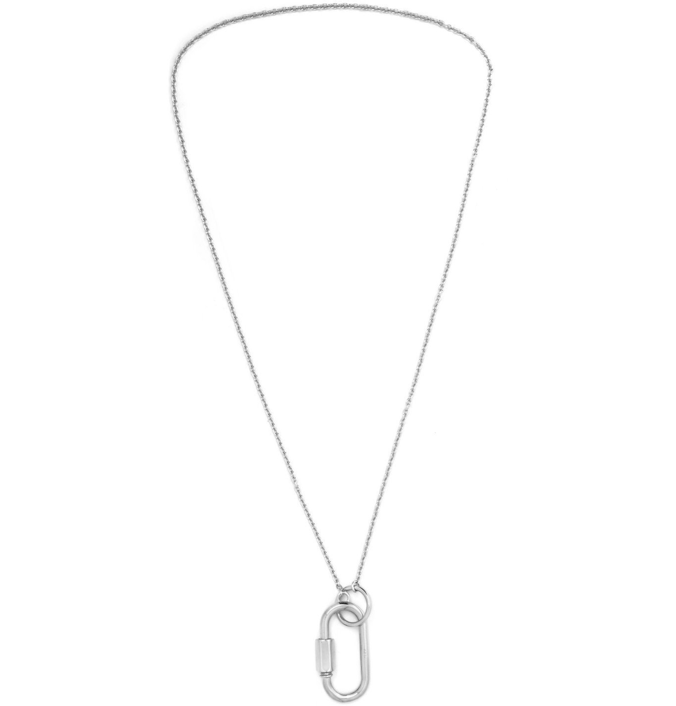 A.P.C. - Carabiner Silver-Tone Necklace 