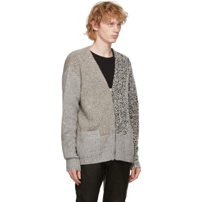 John Elliott Grey Cashmere Mixed Cardigan John Elliott