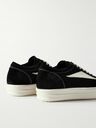 Rick Owens - Leather-Trimmed Suede Sneakers - Black