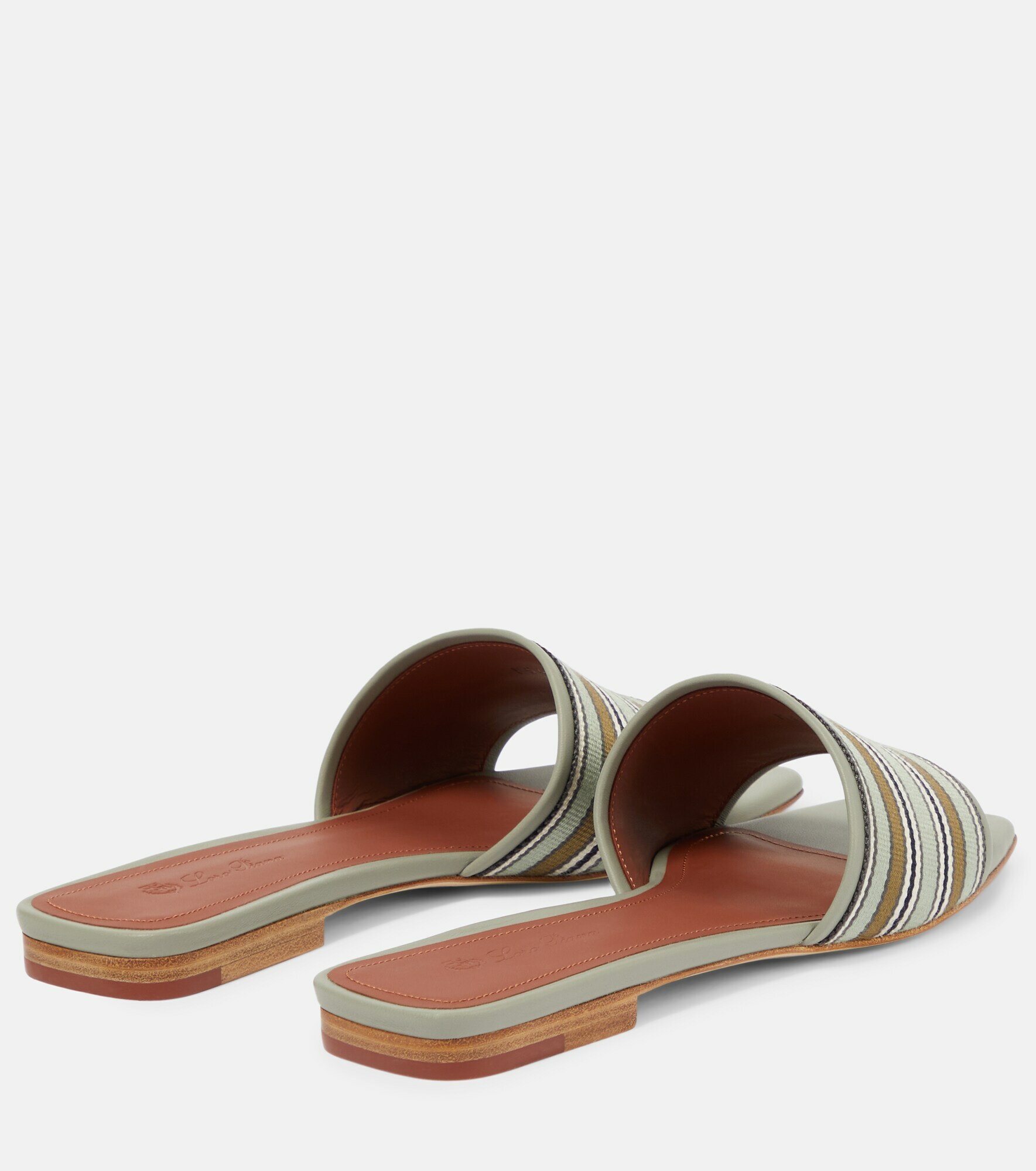 Loro Piana - The Suitcase Stripe flat sandals Loro Piana