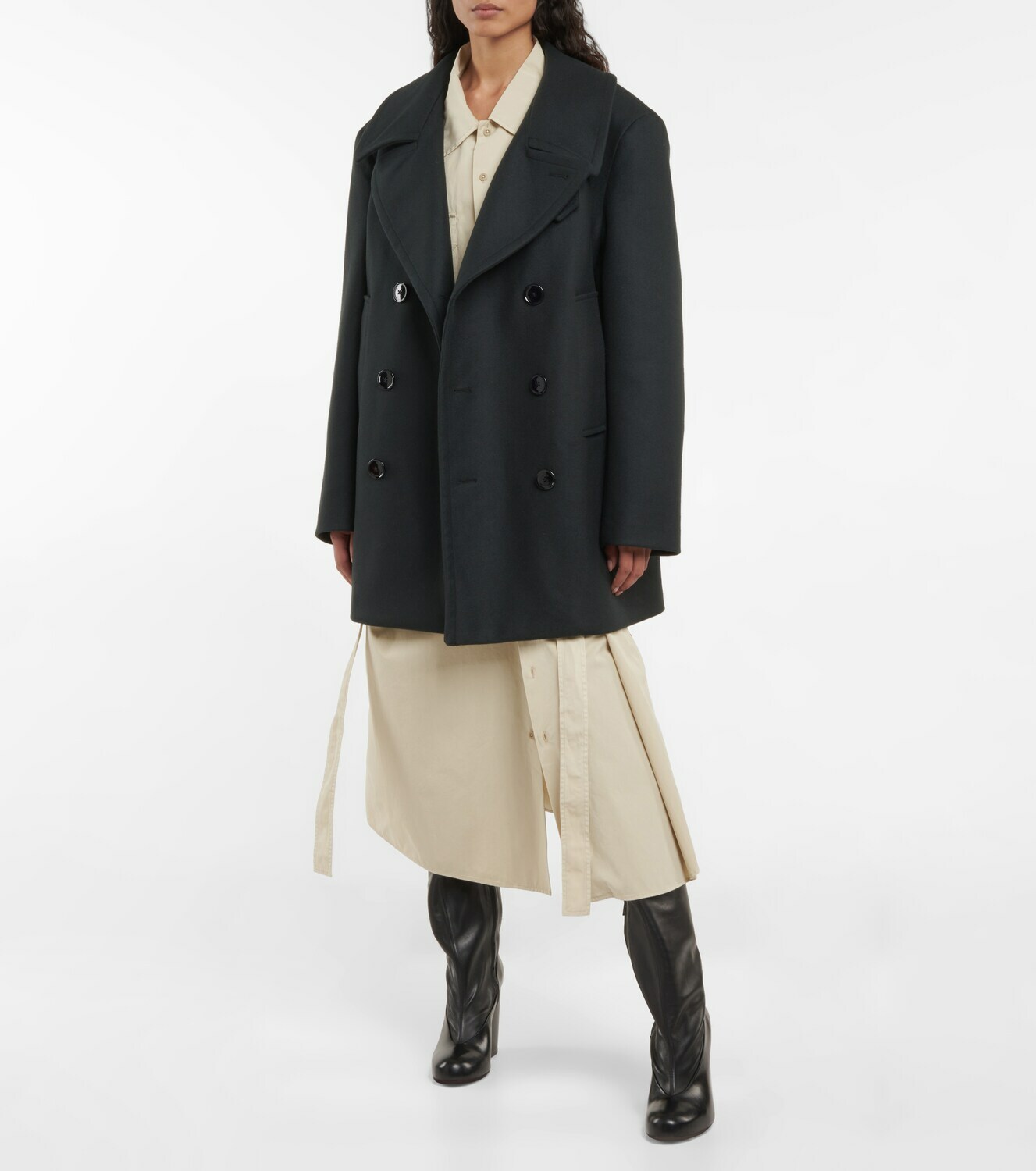 Lemaire - Caban wool-blend peacoat Lemaire