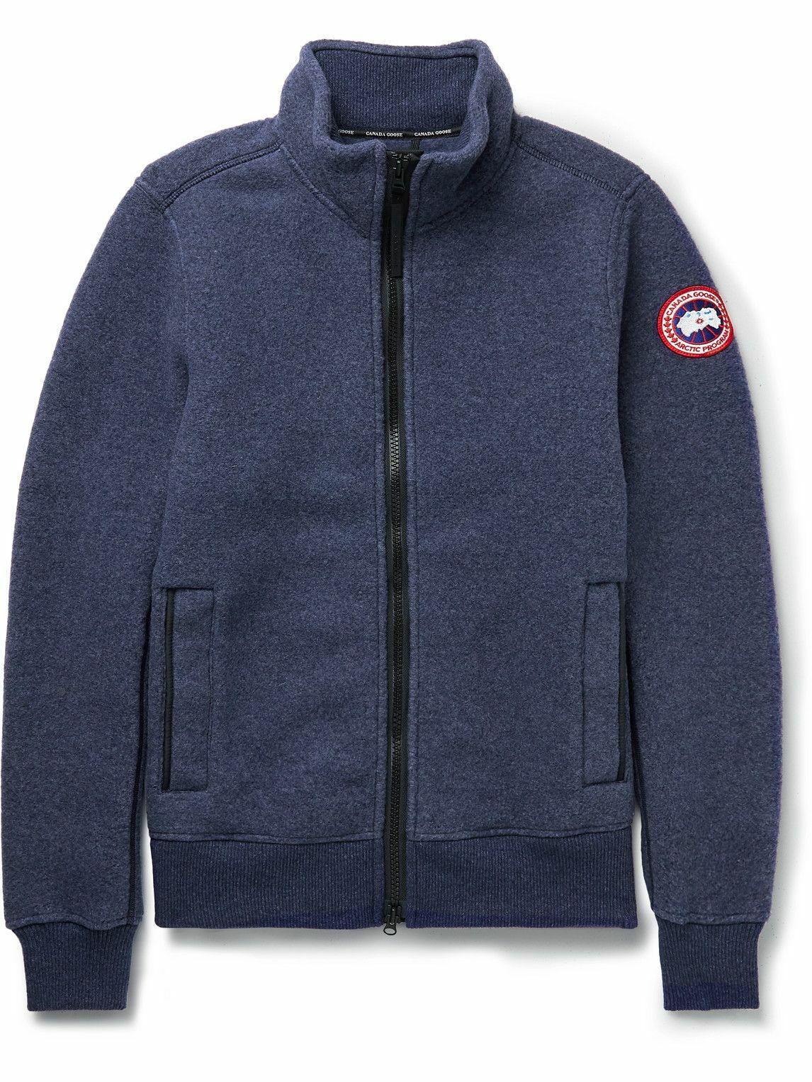 Canada Goose - Lawson Logo-Appliquéd Kind Fleece Jacket - Blue Canada Goose