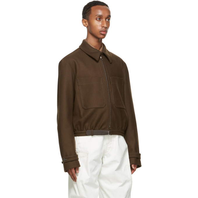 Lemaire Brown Wool Zipped Jacket Lemaire