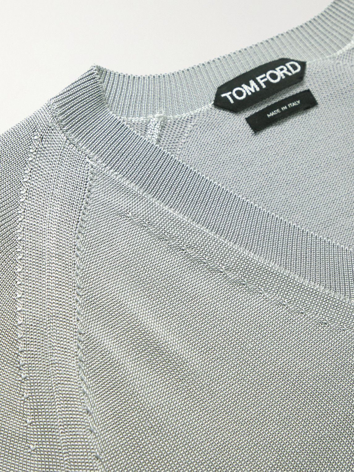 TOM FORD - Silk and Wool-Blend Sweater - Gray TOM FORD