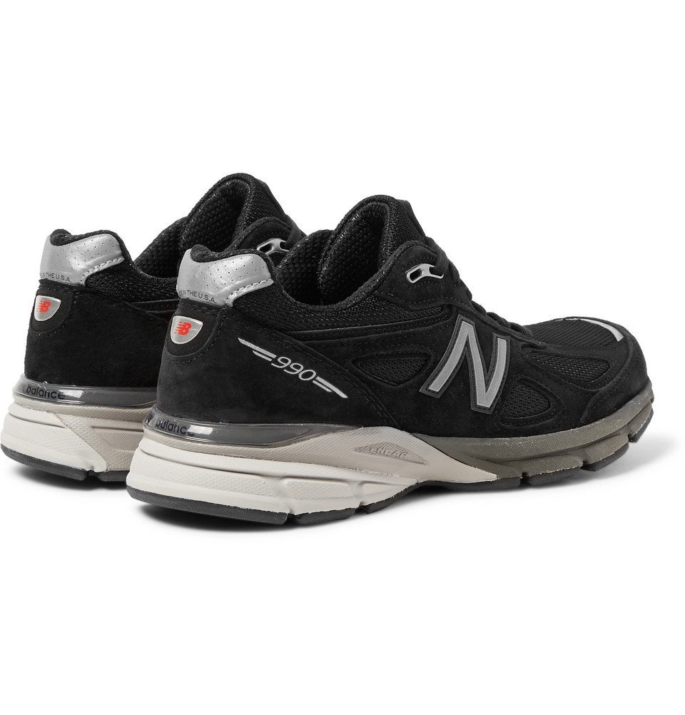 New Balance - 990v4 Suede and Mesh Sneakers - Men - Black