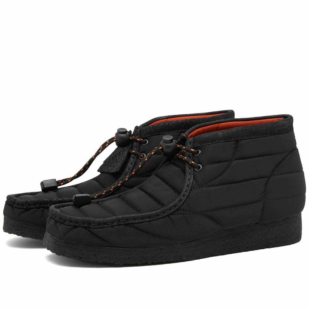 Clarks Men's Wallabee Boot in Black Quilted Clarks Originals