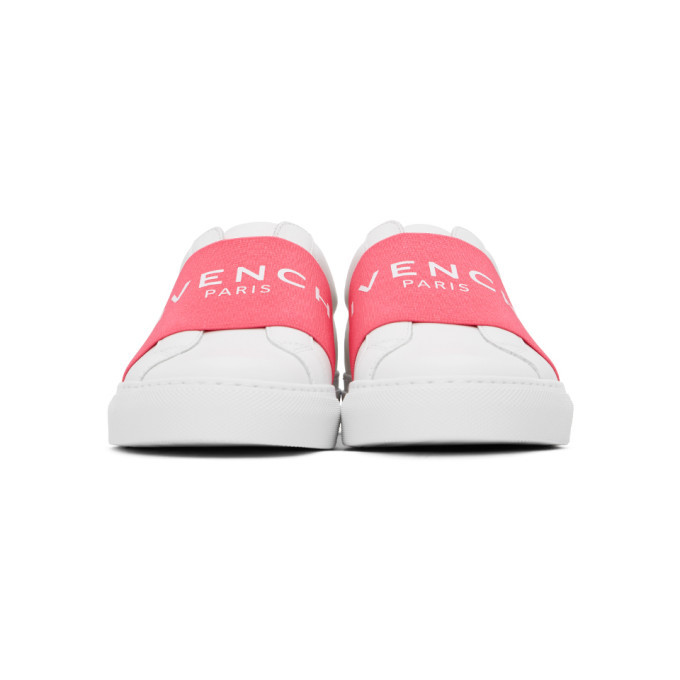 Givenchy White and Pink Webbing Urban Knots Sneakers Givenchy