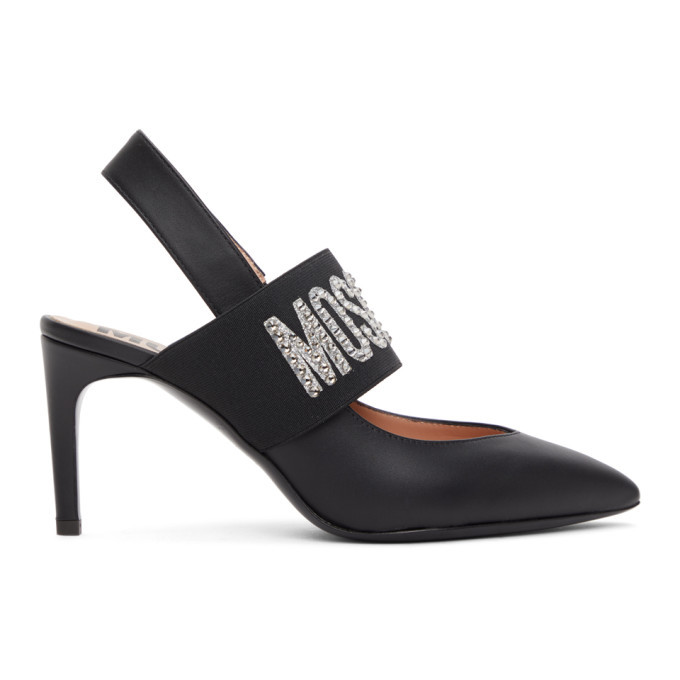 moschino black heels