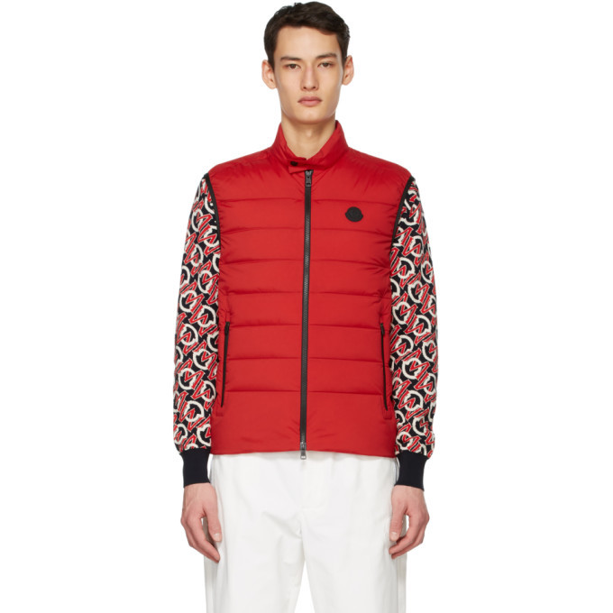 moncler tracksuit red