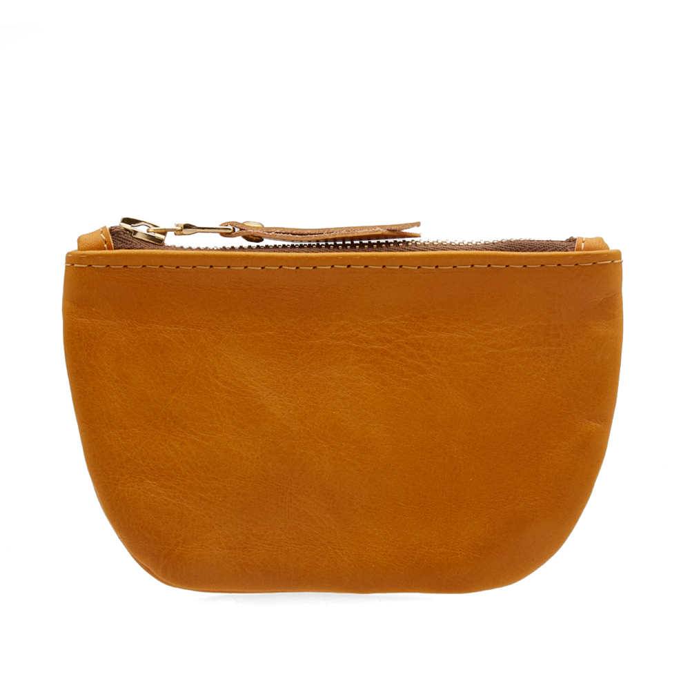 Maple Leather Zip Pouch Maple
