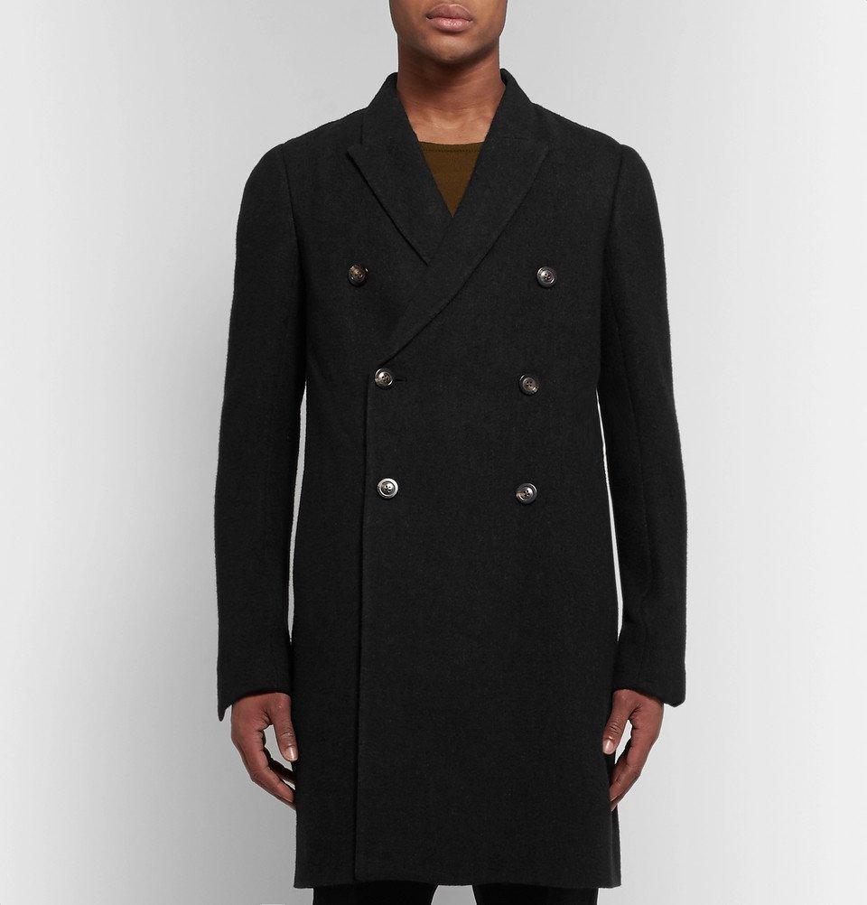 rick owens wool coat