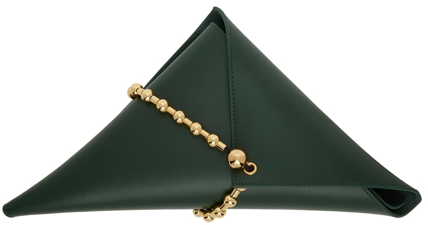 Bottega Veneta Green Ball Chain Triangle Pouch Bottega Veneta