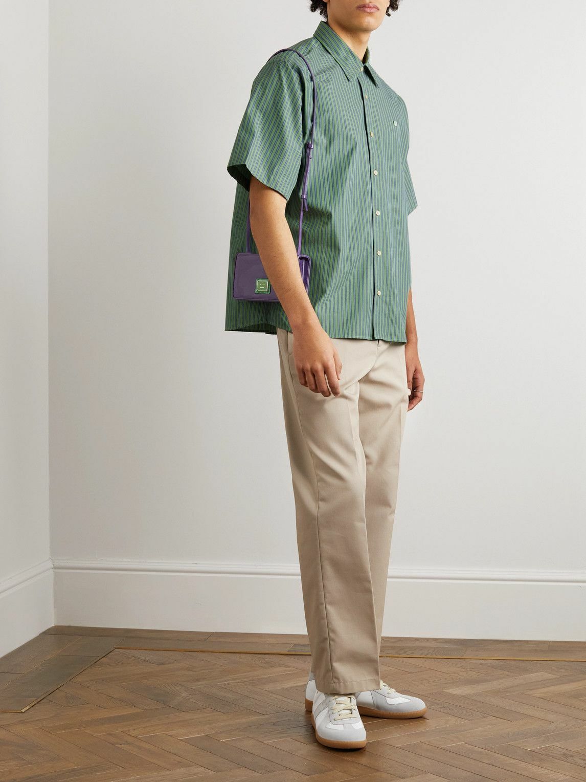 Acne Studios - Sarlie Striped Cotton-Poplin Shirt - Green Acne Studios