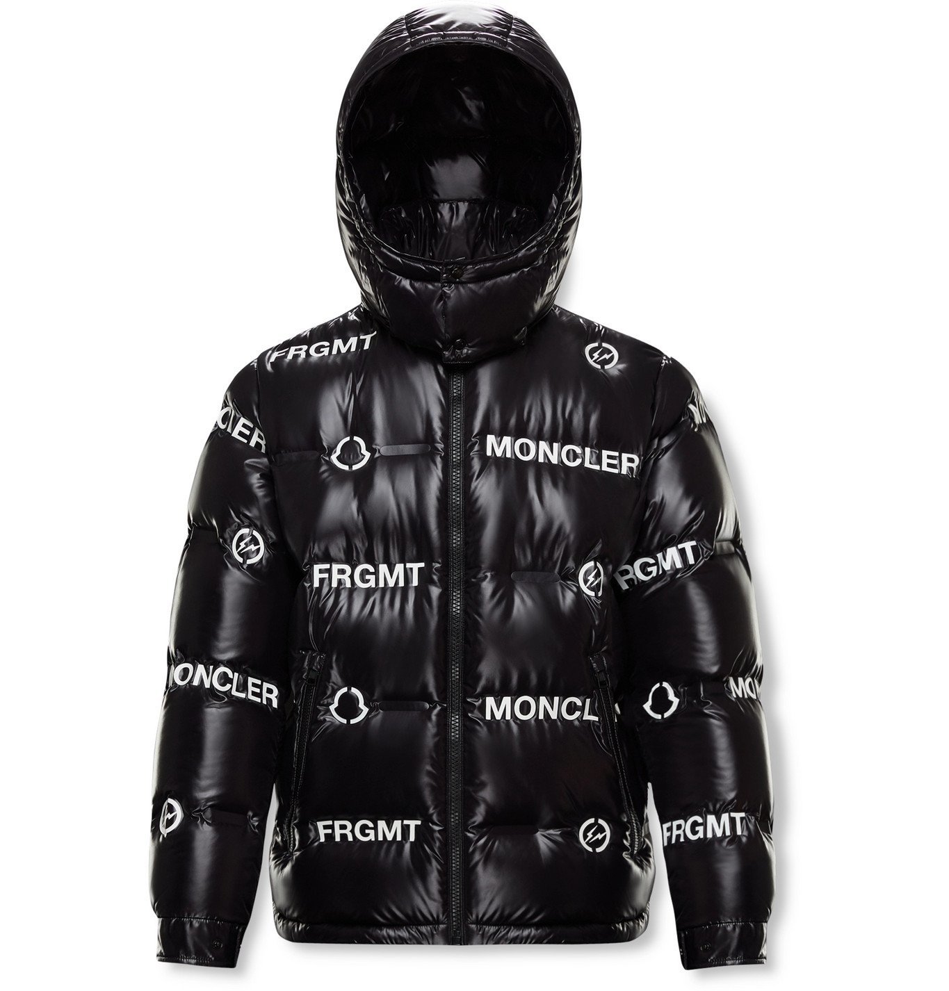 moncler with writing on hood