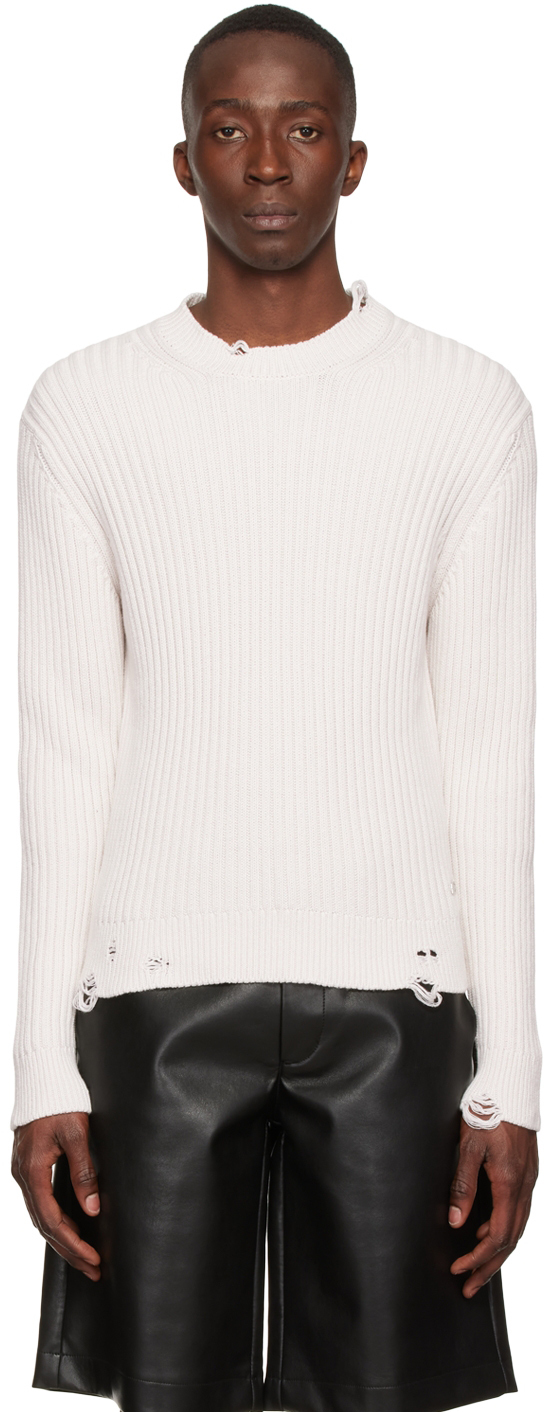 Han Kjobenhavn Off-White Cotton Sweater Han Kjobenhavn