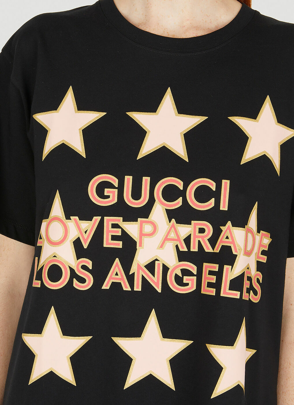 Love Parade Star T-Shirt in Black Gucci