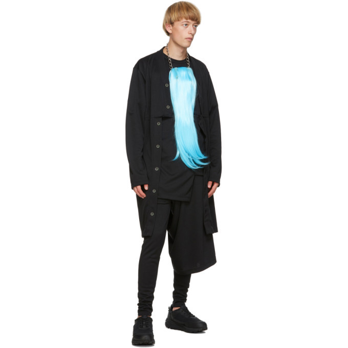 black jersey cardigan