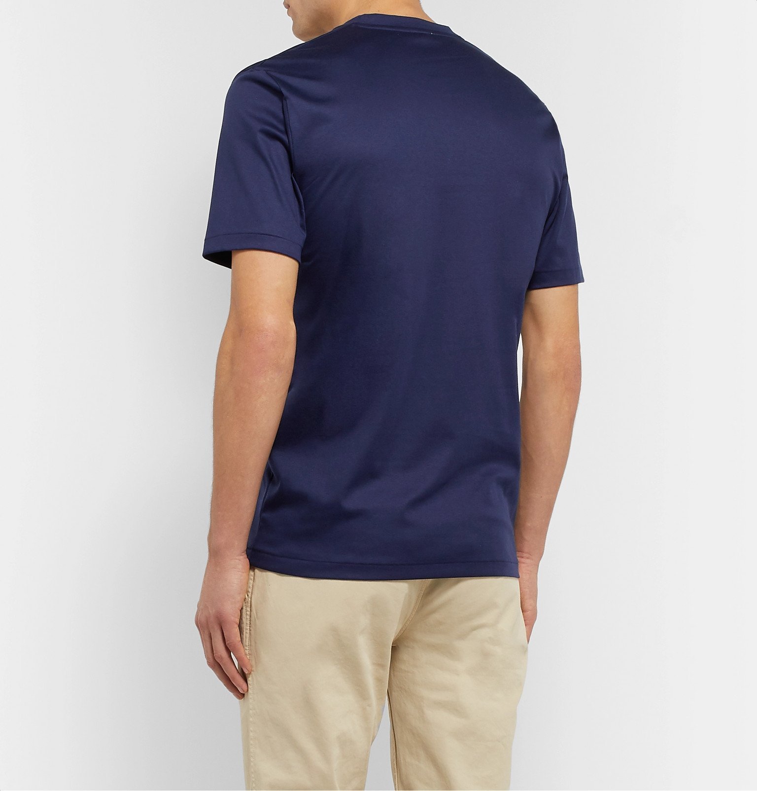 Zimmerli - Slim-Fit Sea Island Cotton-Jersey T-Shirt - Blue Zimmerli