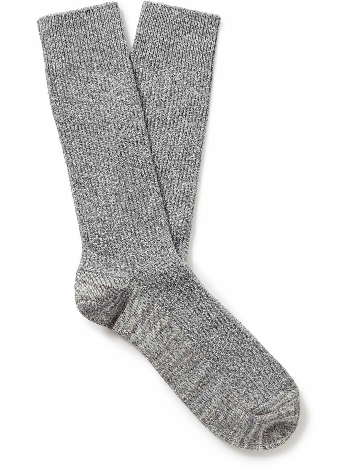 Mr P. - Cotton-Blend Piqué Socks Mr P.