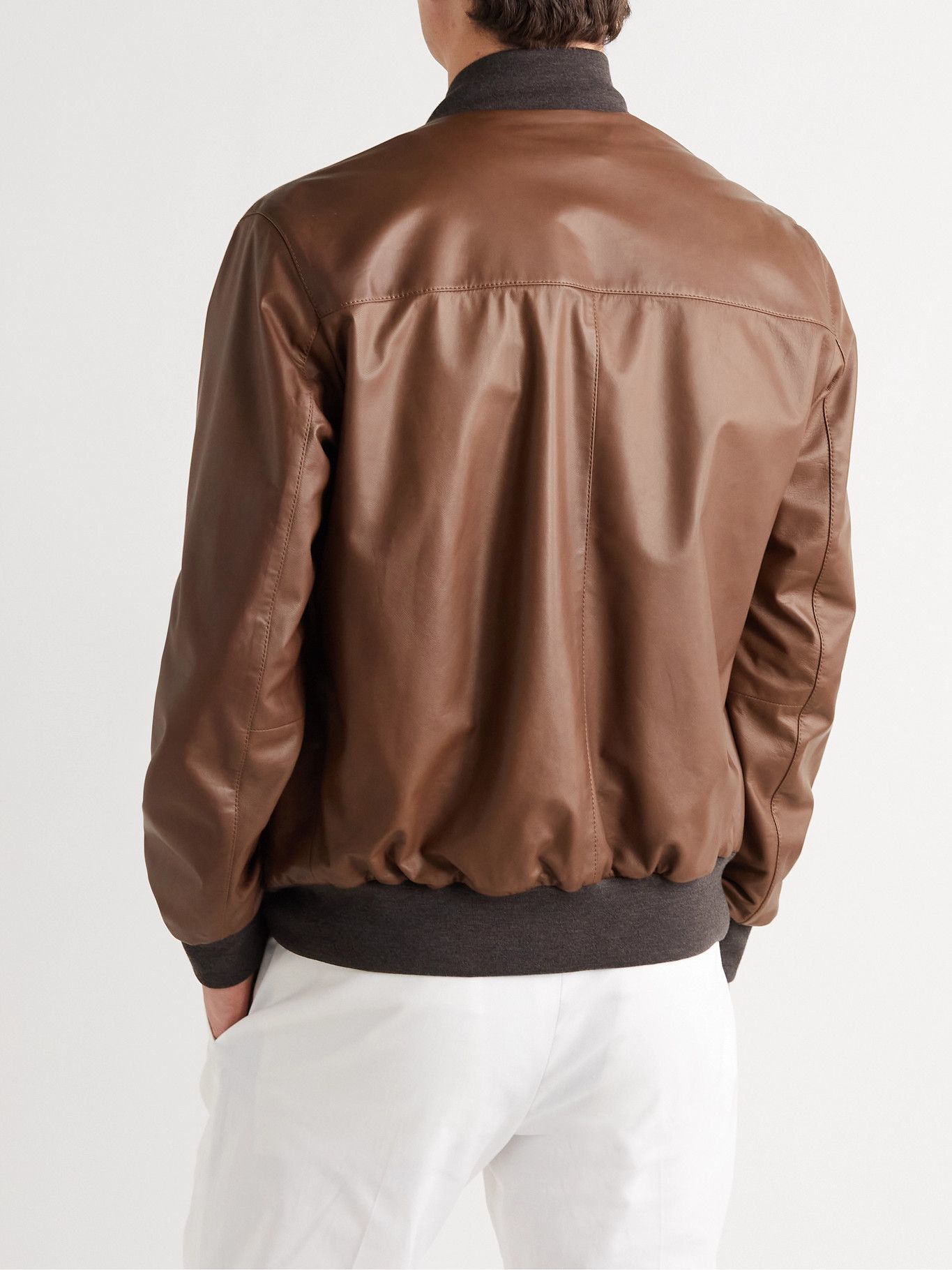 Shell Bomber Jacket - Yellow Brioni