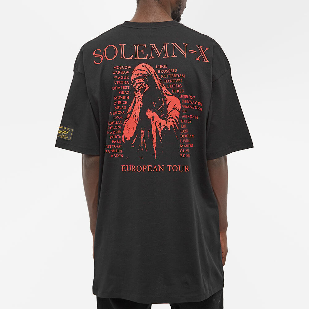 Raf Simons Men's Oversized Solemn X TShirt in Black Raf Simons