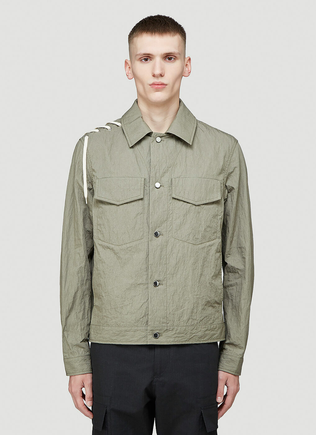 Craig Green Vibrating Floral Line Stitch Worker Jacket Craig Green