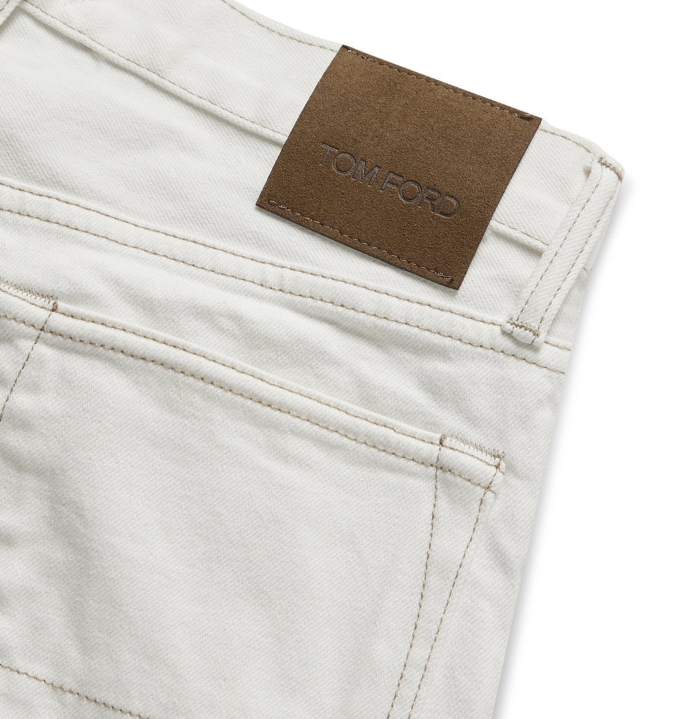 TOM FORD - Slim-Fit Selvedge Denim Jeans - White TOM FORD