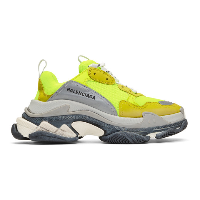 balenciaga yellow triple s