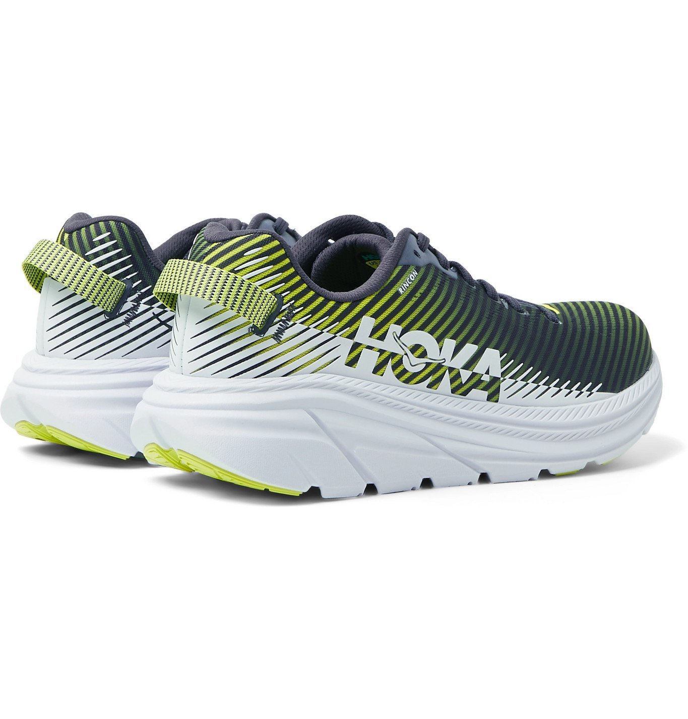 Hoka One One - Rincon 2 Striped Mesh Running Sneakers - Yellow Hoka One One