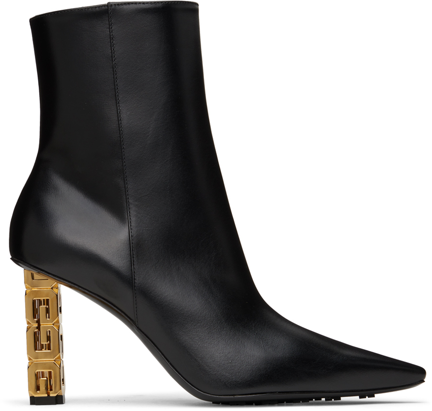 Givenchy Black Cotton Ankle Boots