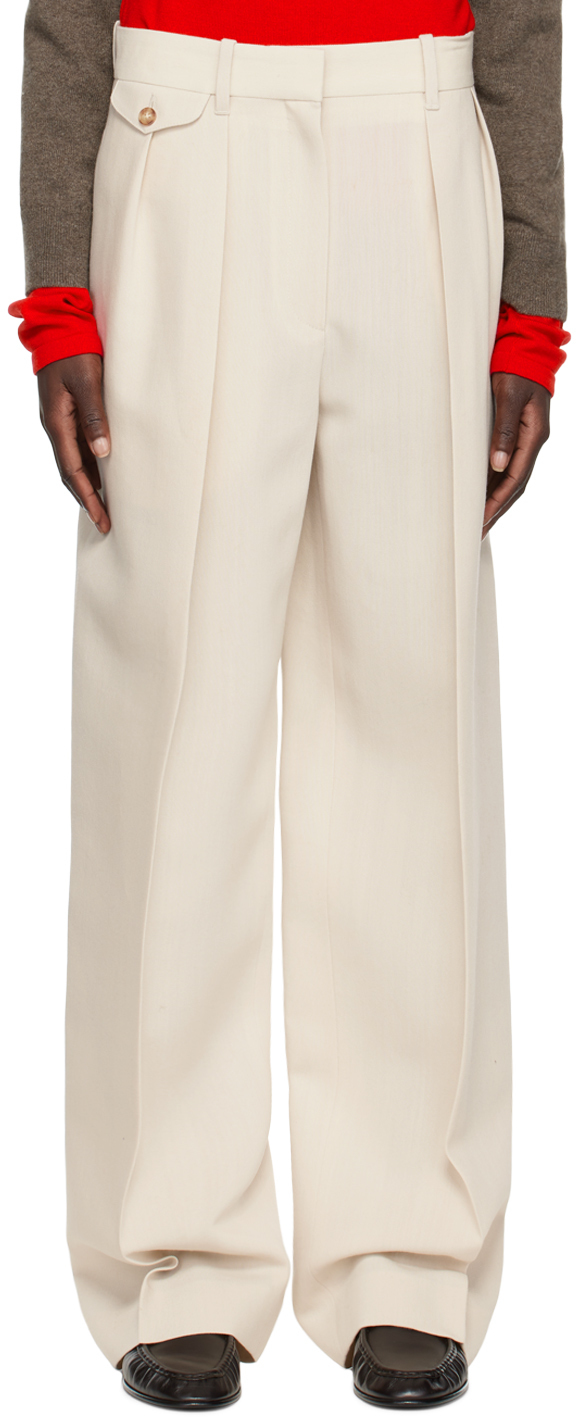 The Row Off-White Marcelina Trousers The Row