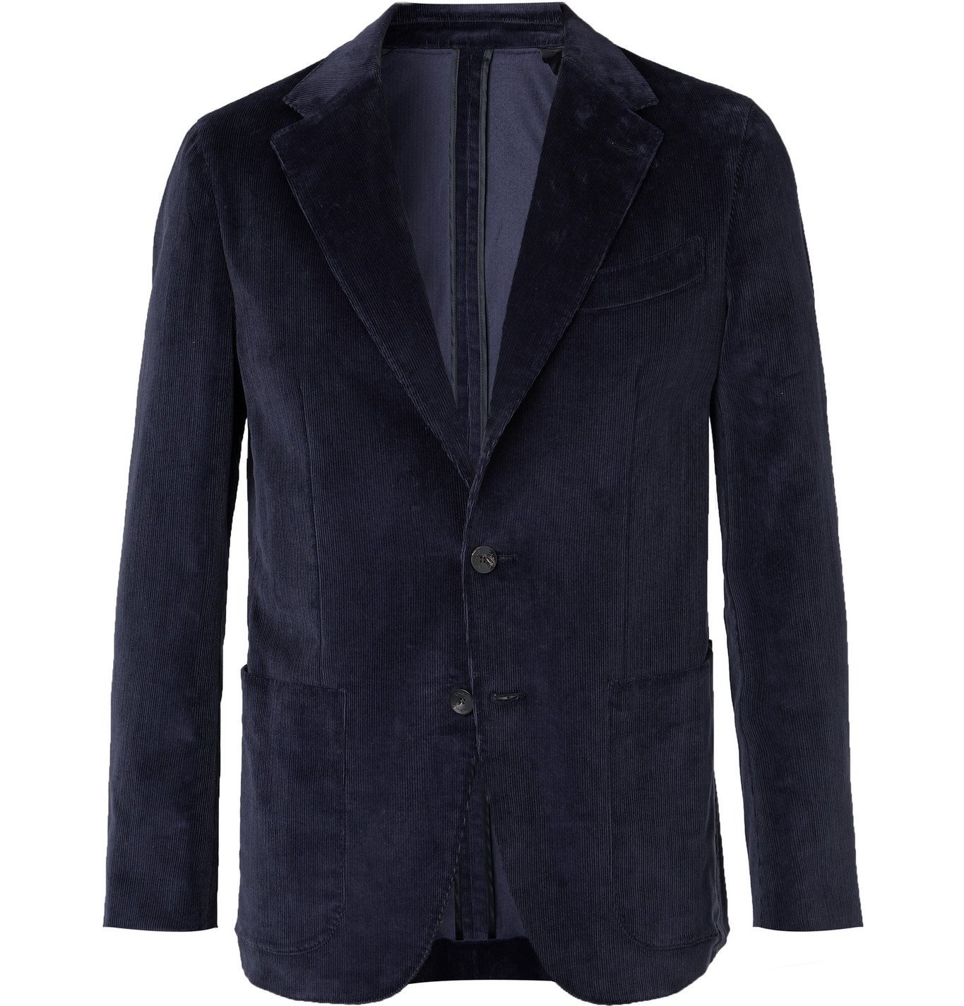 Caruso - Indigo Unstructured Cotton-Blend Corduroy Suit Jacket - Blue ...