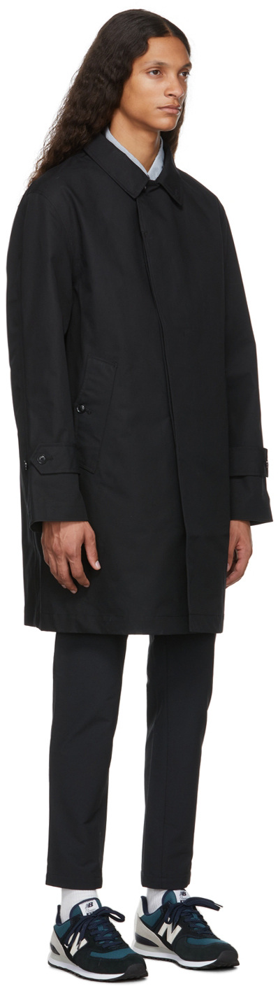 Nanamica Black Gore-Tex Soutien Collar Coat Nanamica